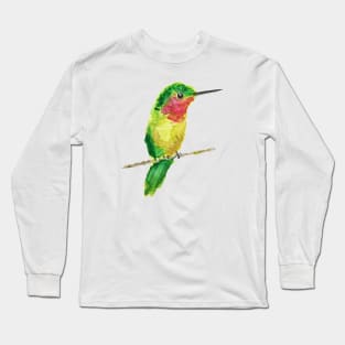 Watercolor Hummingbird Long Sleeve T-Shirt